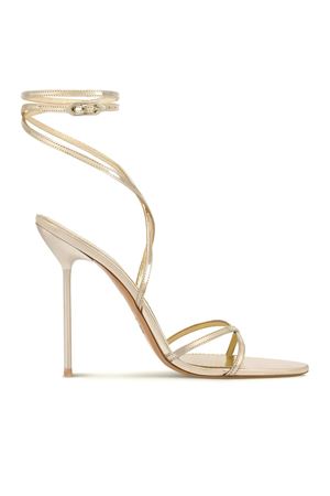 Lace-up sandals in gold mirror-effect leather PARIS TEXAS | PX1140XNPMRGOLD